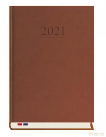 Terminarz 2021 Stacjonarny MiP ciemny brąz [KALENDARZ]