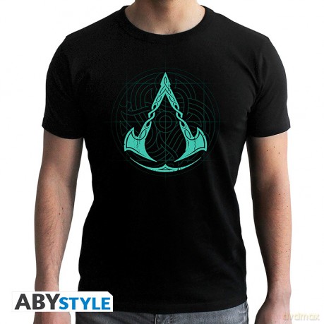 ASSASSINS CREED - Tshirt - Valhalla Crest - man SS black - new fit XXL
