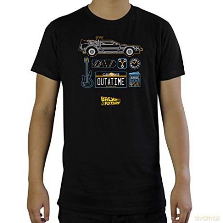 BACK TO THE FUTURE - Tshirt DeLorean man SS black - basic