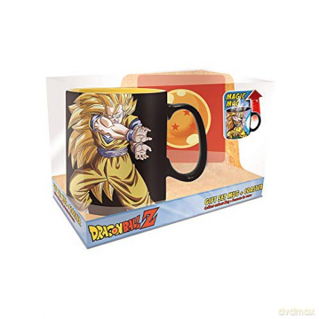DRAGON BALL - Gift set Kubek zmieniający kolor 460ml+ Coaster Goku Kamehameha