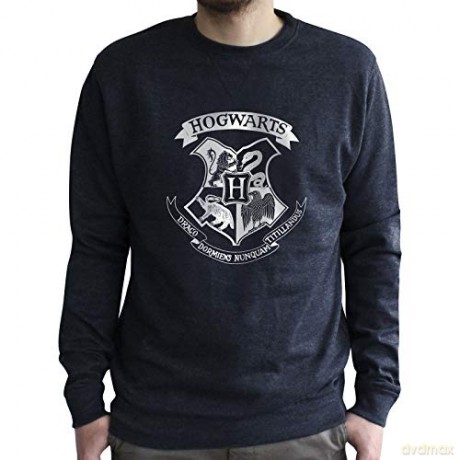 HARRY POTTER - Sweat vintage - Hogwarts men used navy