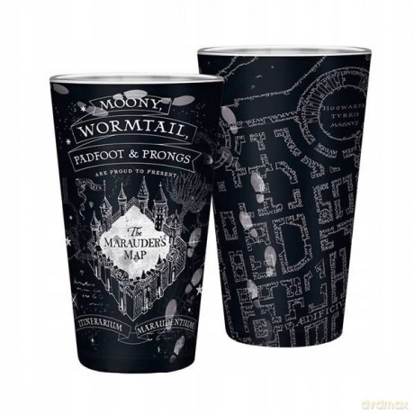 HARRY POTTER - XXL glass + Pin + Pocket Notebook Marauders map