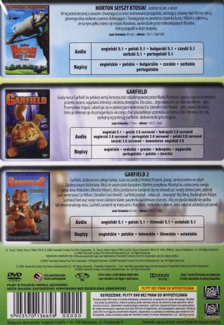 Horton słyszy Ktosia/ Garfield/ Garfield 2 [BOX] [3DVD]