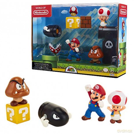 NINTENDO - Assortiment 5 Mario World Classic figures