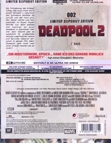 Deadpool 2 (Limited) (steelbook) [Blu-Ray 4K]+[3xBlu-Ray]