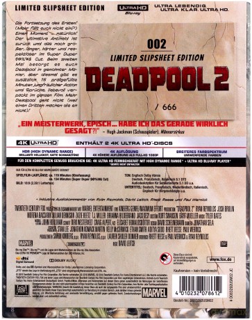 Deadpool 2 (Limited) (steelbook) [Blu-Ray 4K]+[3xBlu-Ray]