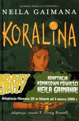 Obrazy Grozy Koralina (twarda) - Neil Gaiman [KSIĄŻKA]