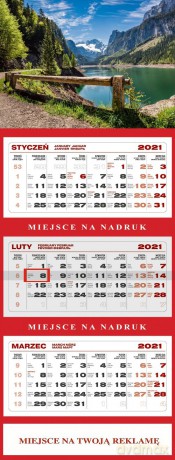 Kalendarz trójdzielny Alpy [KALENDARZ]