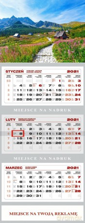 Kalendarz trójdzielny Hala Gąsienicowa [KALENDARZ]