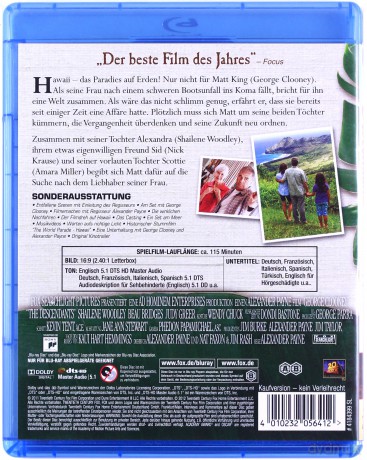 The Descendants (Spadkobiercy) [Blu-Ray]