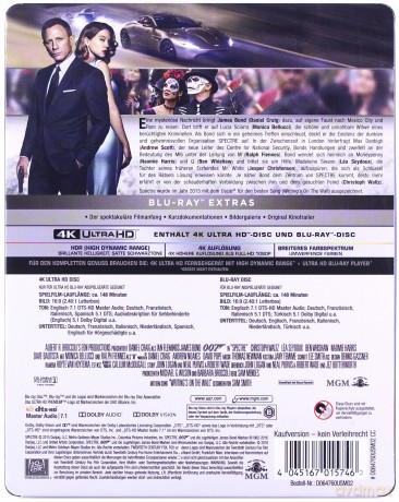 007 Spectre (steelbook) [Blu-Ray 4K]+[Blu-Ray]