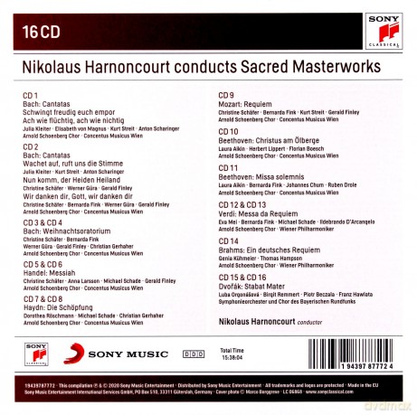 Nikolaus Harnoncourt: Nikolaus Harnoncourt Conducts Sacred Masterworks [16CD]