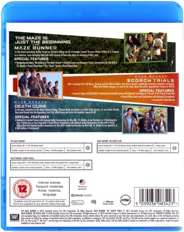 The Maze Runner Trilogy (Więzień labiryntu [BOX] [3xBlu-Ray]