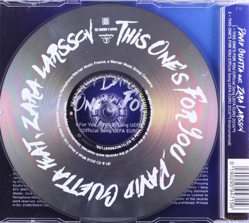 David Guetta & Zara Larsson: This One's For You [CD]