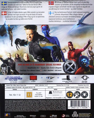 X-Men: Days of Future Past (X-Men: Przeszłość, która nadejdzie) [Blu-Ray 3D]+[Blu-Ray]
