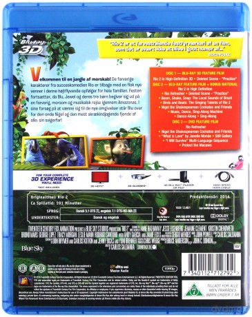 Rio 2 [Blu-Ray 3D]+[Blu-Ray]