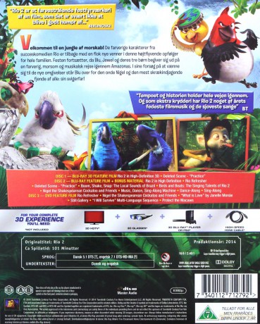 Rio 2 [Blu-Ray 3D]+[Blu-Ray]