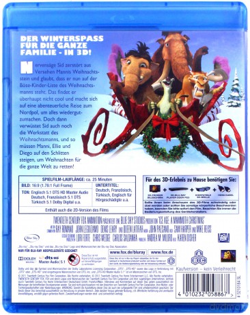 Ice Age: A Mammoth Christmas (Epoka Lodowcowa: Mamucia gwiazdka) [Blu-Ray 3D]+[Blu-Ray]