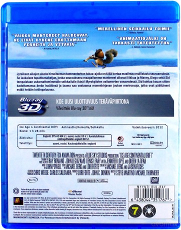 Ice Age: Continental Drift (Epoka Lodowcowa 4: Wędrówka kontynentów) [Blu-Ray 3D]+[Blu-Ray]