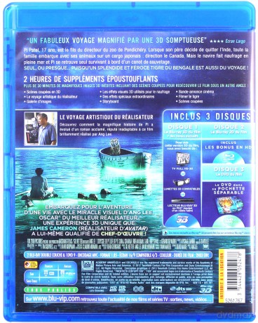 Life of Pi (Życie Pi) [Blu-Ray 3D]+[Blu-Ray]+[DVD]