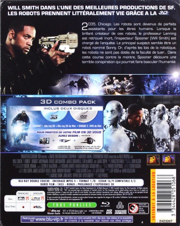 I, Robot 3D (Ja, robot) [Blu-Ray 3D]+[Blu-Ray]+[DVD]