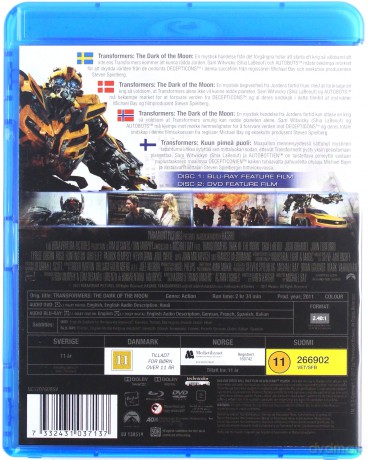 Transformers: Dark of the Moon (Transformers 3) [Blu-Ray]+[DVD]