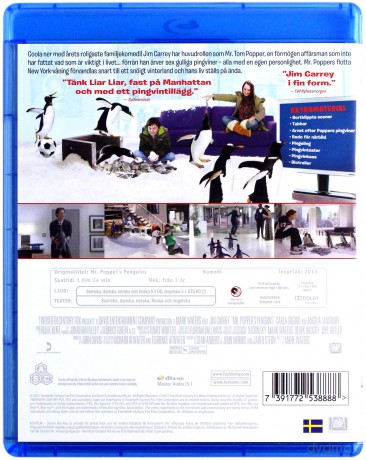 Mr. Popper's Penguins (Pan Popper i jego pingwiny) [Blu-Ray]