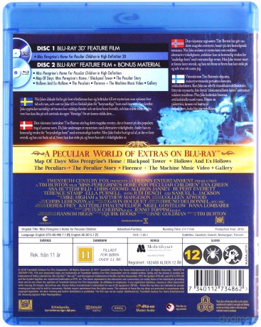 Miss Peregrine's Home for Peculiar Children (Osobliwy dom pani Peregrine) [Blu-Ray 3D]+[Blu-Ray]