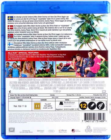 Mike and Dave Need Wedding Dates (Randka na weselu) [Blu-Ray]