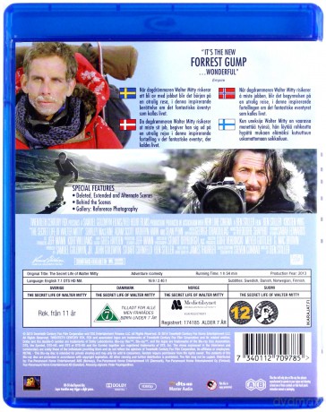 The Secret Life of Walter Mitty (Sekretne życie Waltera Mitty) [Blu-Ray]