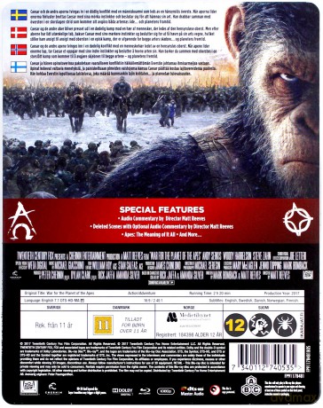 War for the Planet of the Apes (Wojna o planetę małp) (steelbook) [Blu-Ray]