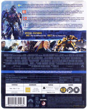 Transformers: The Last Knight (Transformers 5: Ostatni Rycerz) (steelbook) [Blu-Ray]