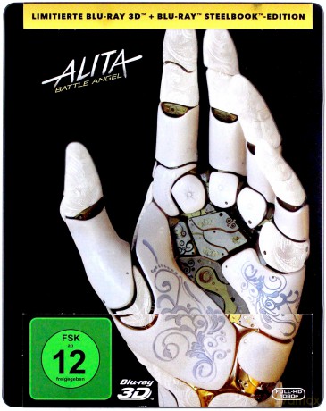 Alita: Battle Angel (steelbook) [Blu-Ray 3D]+[Blu-Ray]