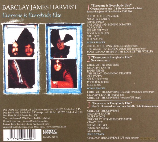 Barclay James Harvest: Everyone Is Everybody Else (Deluxe) (Remastered) [2CD]+[DVD]