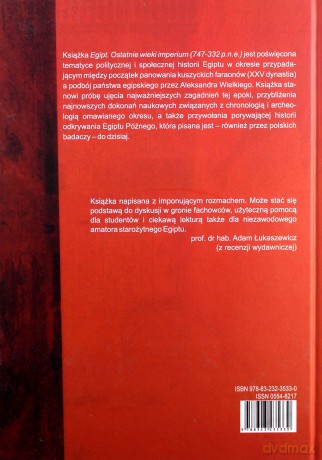 Egipt Ostatnie wieki imperium - Marta Kaczanowicz [KSIĄŻKA]