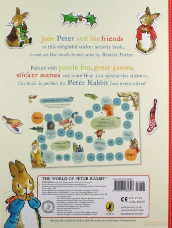 Peter Rabbit Christmas Fun Sticker Activity Book - Beatrix Potter [KSIĄŻKA]