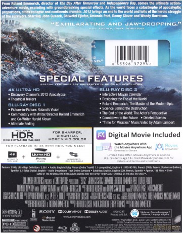 2012 [Blu-Ray 4K]+[Blu-Ray]