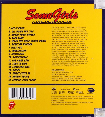 The Rolling Stones: Some Girls Live [DVD]