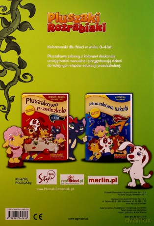 Pluszaki Rozrabiaki Pluszakowe Zabawy 3-4 Lata Kolorowanki [KSIĄŻKA]