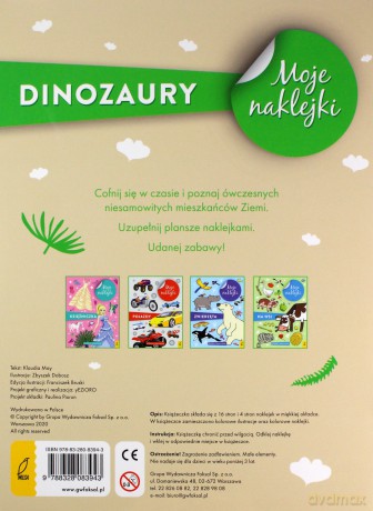 Moje naklejki. Dinozaury [KSIĄŻKA]