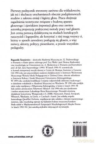 Mówię i śpiewam świadomie. Podręcznik do nauki emisji głosu - Bogumiła Tarasiewicz [KSIĄŻKA]