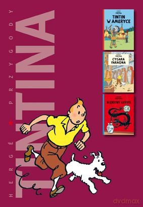 Przygody Tintina Tintin w Ameryce/Cygara Faraona/ Błękitny Lotos (twarda) - Herge [KSIĄŻKA]