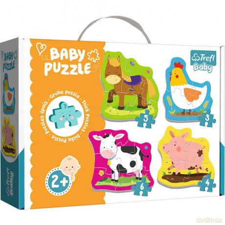 TREFL Baby Classic - Zwierzęta na wsi 6/5/4/3 el. (36070) [PUZZLE]