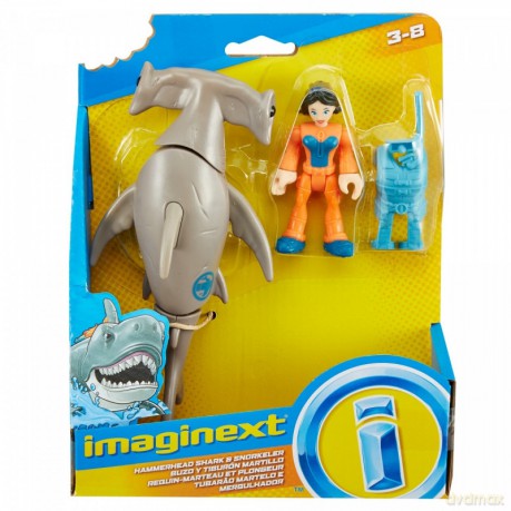 Figurka nurka Imaginext z rekinem młotem [FIGURKA]