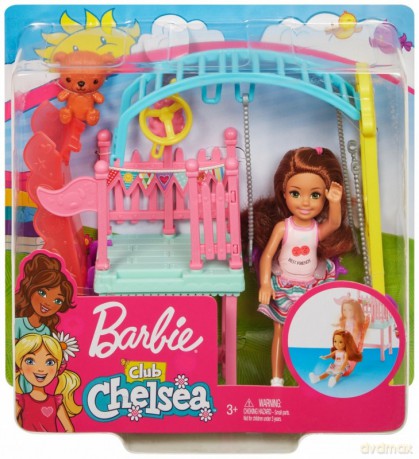 Lalka Barbie Chelsea mały zestaw Plac Zabaw