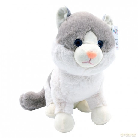 Maskotka Kotek Mruczuś beżowo-biały 27 cm