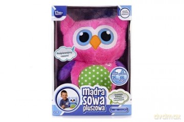 Maskotka Mądra Sowa pluszowa różowa