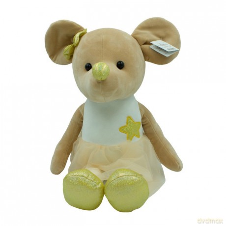 Maskotka Myszka Lila złote dodatki 33 cm