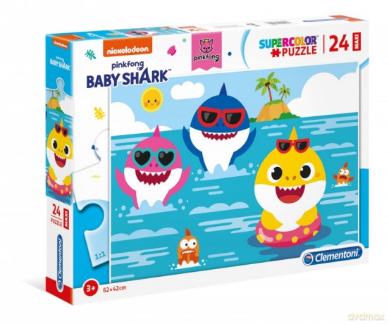 Puzzle 24 el. Maxi Super kolor Baby Shark [PUZZLE]