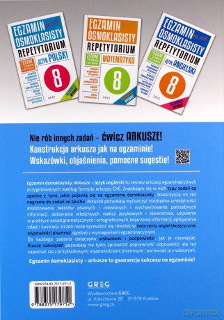 Język angielski. Egzamin ósmoklasisty. Arkusze - Paulina Mełgieś-Szostak, Wioleta Antecka [KSIĄŻKA]